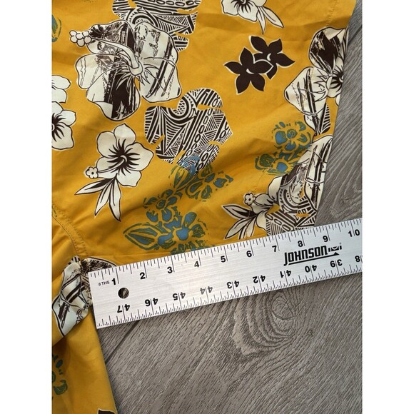 Reyn Spooner Malibuliciou All Over Print Floral Hawaiian 2XL NWT Yellow Summer - Picture 6 of 8